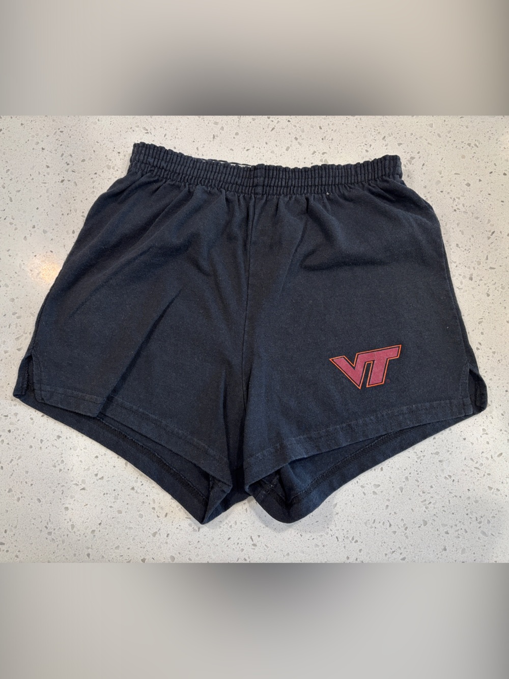 Women’s Black Athletic Shorts with Virginia Tech Logo